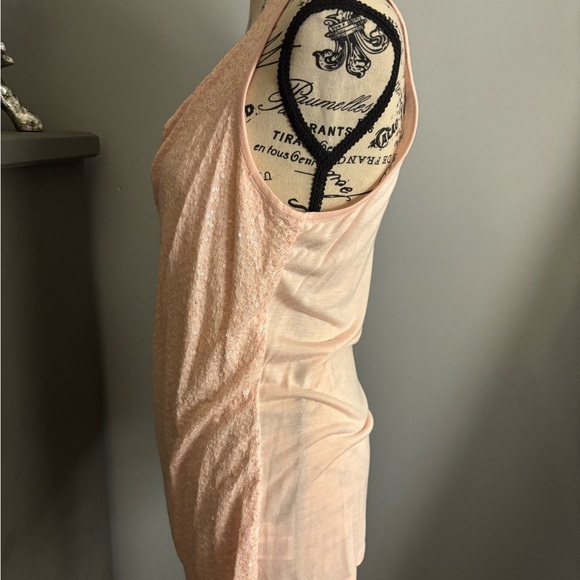 INC International Concepts Sequin Blush Pink Tank Top - Picture 3 of 5